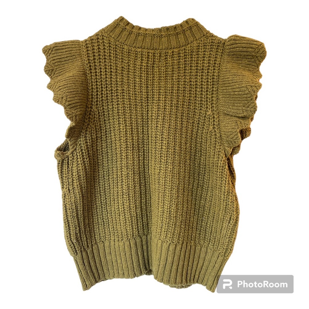 Universal Thread women’s sleeveless olive green knit sweater size XS
